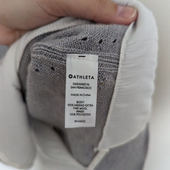 Athleta Gray Merino Wool Cross Back Sweater Tank Top - Picture 5 of 5